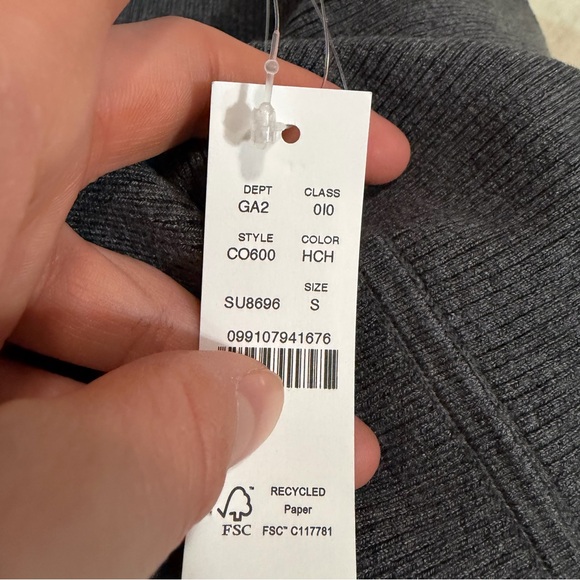 J crew heather charcoal TENCEL™ lyocell-blend foldover top - Picture 2 of 3